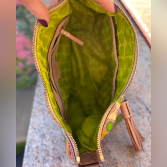 *VINTAGE* KATE SPADE Multicolor Abstract Polka Dot Hobo Purse Bag - Picture 15 of 15